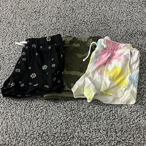 Old Navy- Three Casual Shorts - Black, Camo, Multicolor (Size 10-12)